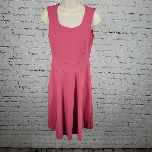 Brooks Brothers Pink Sleeveless Stretch Lined Knee Length A Line Dress Size 4 - Picture 1 of 11